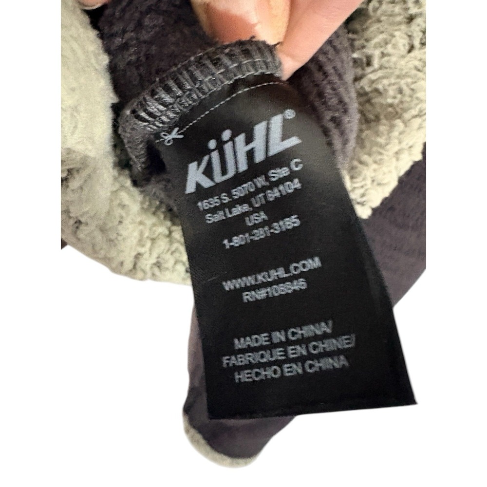 Kuhl Alaska Hoodie Full Zip Dark Gray Fleece Sherpa Trim WOMENS Size XL‎ - Picture 4 of 8